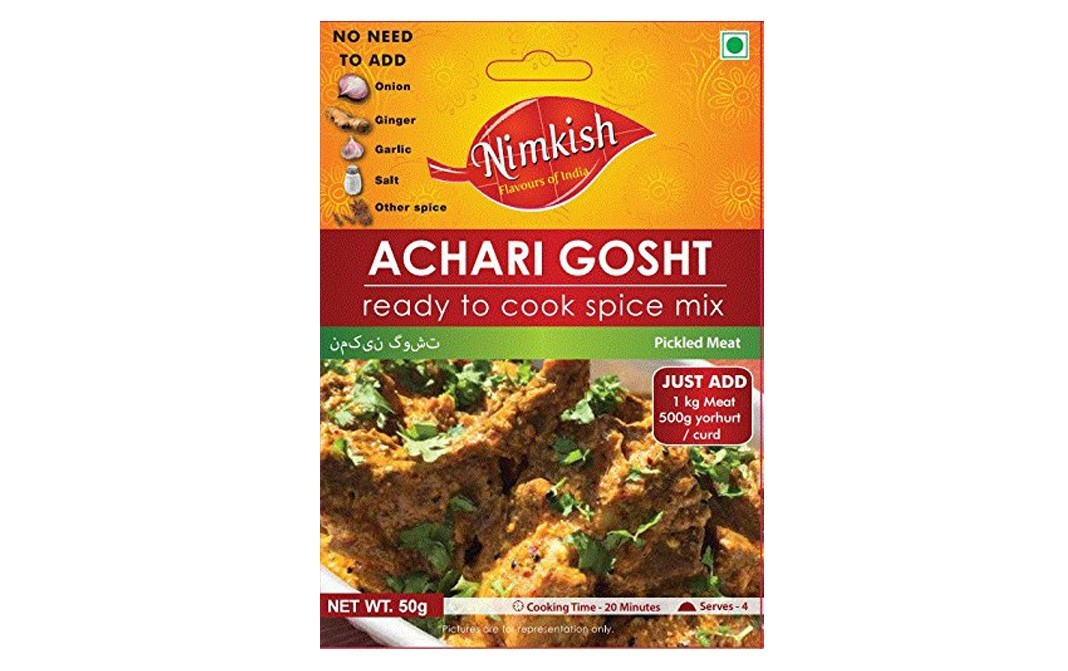 Nimkish Achari Gosht Masala (Pickled Meat)   Box  50 grams